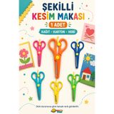 neptünstore Küt Uçlu Çocuk Makası – Okul ve Etkinlik Makası, 1 Adet Karışık Renk