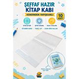 neptünstore Şeffaf Hazır Kendinden Yapışkanlı Kitap Kabı 10 Adet Kitap Kaplığı