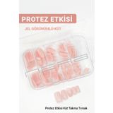 Nera Classy 100 Adet Protez Etkili Küt Takma Tırnak, Jel Görünümlü, Takma Tırnak Küt