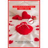 Nera Classy 600ml Kalpli Peluş Sıcak Su Torbası - Love, Termofor Sıcak Su Torbası Kırmızı