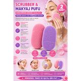 Nera Classy Derinlemesine Gözenek Temizleyici Peeling Pedi & Yüz Temizleme Süngeri Makyaj Pufu