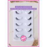 Nera Classy Half Lash Takma Kirpik - 5'li Set %100 İpek Takma Kirpik, Natural Soft&Matte Finish Half Lash