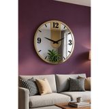 Nera Tasarım Dekoratif Aynalı Duvar Saati Modern Çerçeveli Yuvarlak Sessiz Mekanizmalı Nera Prestij Duvar Saati 40x40 cm