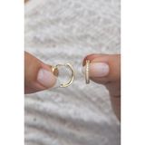 Nereze 925 Ayar 15 mm Tamtur Halka Kadın Gümüş Küpe