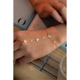 Nereze 925 Ayar Gümüş Gold Kaplama 3'Lü Lotus Çiçeği Model Şahmeran Bileklik