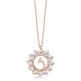 Nereze 925 Ayar Gümüş Rose Zirkon Taşlı Anka Kuşu Kolye