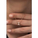 Nereze 925 Ayar Harf 3 Boyutlu Z Harfi Kadın Gümüş Kolye