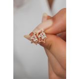 Nereze 925 Ayar Minik Parlayan Yıldız Kadın Gümüş Küpe