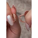 Nereze 925 Ayar Rose Kaplama Sonsuzluk Detay 15 mm Halka Gümüş Küpe