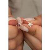 Nereze 925 Ayar Rose Minik Deniz Yıldızı Kadın Gümüş Küpe