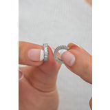 Nereze NRZ998596 925 Ayar Gümüş 10 mm Baget Taşlı Tamtur Küpe