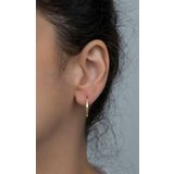 Nereze NRZ998630 925 Ayar Gümüş Gold 15 mm Tamtur Halka Küpe