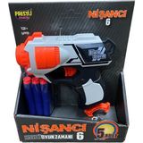 Nerf BlazeStorm Sünger Mermi Dart Atan Tabanca 5 Dartlı Nişancı 6 Eğlenceli Oyun İçin