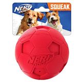 Nerf Dog İnteraktif Squeaker ile Futbol Topu Köpek Oyuncağı, Hafif, Dayanıklı ve Suya Dayanıklı, 10 cm, Orta/Büyük Irklar için, Tek Birim, Kırmızı
