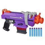 Nerf Fortnite SMG-E Blaster - Motorlu Dart Patlatma - 6 Dart Klipsi, 6 Resmi Elite Dart - Gençler, Gençler, Yetişkinler için
