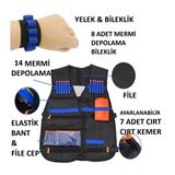 Nerf Oyuncak Mermi Uyumlu Yelek + Mermi Depolama Bileklik