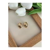 Nergis Collection Kadın 14K Çelik Gold Plaka Vintage Küpe