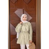 Nergis Neva Butik Puantiye Belden Bağlamalı Tunik