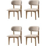 Nergis Sandalye Ahşap Gürgen 4 Lü Set Cafe,restaurant,mutfak,salon,yemek Odası Sandalyesi - Siyah
