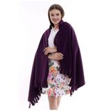 NERGIZ Polar Kışlık Mürdüm Atkı Şal