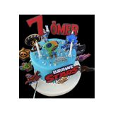 nerisdesign Brawl Stars Temalı 3d Cake Topper Doğum Günü Pasta Süsü, Tekli Pasta Kürdanı