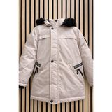 NerKids Çıkarılabilir Şapkalı Mont - 12 Yaş - Taş