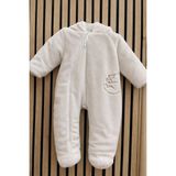NerKids Peluş Bebek Ayıcık Baskılı Tulum - Bej - 9 - 12 Ay