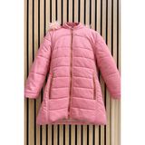 NerKids Şapkalı Tüylü Mont - 7 - 8 Yaş - Pembe