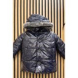 NerKids Şapkası Kürklü Parlak Mont - 2 - 3 Yaş - Lacivert