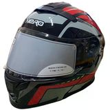 Nero Çene Açılır Kask 912 Siyah - Kırmızı A1