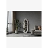 Nero Dalgalı Çerçeveli Boy Aynası Oval Boy Aynası 165x65 Cm