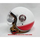 Nero Tk-06 Şefaf Vizörlü Yarım Açık Kask Parlak B1 - XL