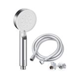 NEROLIA Yüksek Basınçlı Lüks Duş Seti Takımı (150CM PVC BANYO SPİRAL HORTUMU VE 5F BAŞLIK)