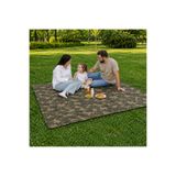 Nerotex 145x145 cm Su Geçirmez Piknik Örtüsü Gri Denye Kumaş – Plaj, Kamp ve Yer Örtüsü
