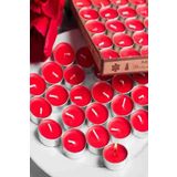 Nerox Kırmızı Yuvarlak 25’li Paket Süzen Tealight Mum 1410