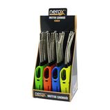 Nerox Nrx-1588 Yaylı Kıvrılabilir Metal Başlı Mutfak Çakmak (Renkli Plastik Sap)- 20'Li Paket