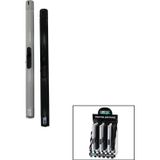 Nerox NRX-404B Ocak Mutfak Çakmak Siyah Kalem Modeli İtmeli Ateşleme Gri - 30'li Paket