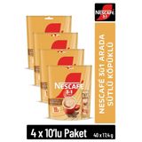 Nescafé 3ü1 Arada Sütlü Köpüklü Çözünebilir Kahve 17,4g 10'lu paket 10X4