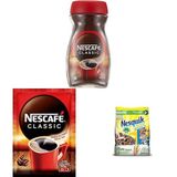 Nescafé Classic Çözünebilir Kahve Kavanoz 200 g x 1, Nescafé Classic Çözünebilir Kahve Ekopaket 50 g x 2, Nesquik Çokokare Çikolatalı Tahıl Gevreği 310 g x 1