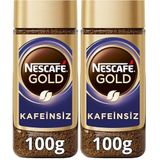 NESCAFÉ Gold Kafeinsiz Çözünebilir Kahve Cam, 100 g (2 paketi)