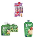 NESCAFÉ Milky Ice Choco Çikolata Aromalı 24'lü Paket x 1, Gerber Organik Muz Yabanmersini Böğürtlen ve Elma Püresi 90 g x 7 x 2, Gerber Organic Yulaflı Elma Çilek ve Muz Püre 110g x 1