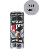 NESCAFÉ XPRESS Americano Şeker İlavesiz Soğuk Kahve 250ml x24