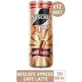 Nescafé Xpress Café Latte Şeker Ilavesiz Soğuk Kahve 250ML X12 - Ice Coffee - 12 Adet