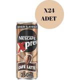 NESCAFÉ XPRESS Café Latte Şeker İlavesiz Soğuk Kahve 250ml x24