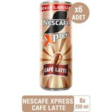 Nescafé Xpress Café Latte Şeker Ilavesiz Soğuk Kahve 250ML X6 - Ice Coffee - 6 Adet