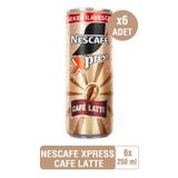 NESCAFÉ XPRESS Café Latte Şeker İlavesiz Soğuk Kahve 250ml x6