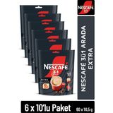 Nescafe 3ü1 Arada Extra Çözünebilir Kahve 16,5g 10'lu Paket 10X6 - 1 Adet