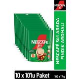 Nescafe 3ü1 Arada Fındık Aromalı Çözünebilir Kahve 17G 10'lu Paket 10X10 - Kahve Karışımı - 10 Adet