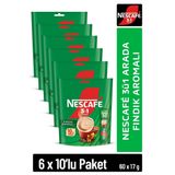 NESCAFE 3ü1 Arada Fındık Aromalı Çözünebilir Kahve 17g 10'lu Paket 10X6