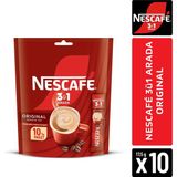 Nescafe 3ü1 Arada Granül Kahve 10 x 17.5 G Sade Lezzetli Türkiye Menşeli Pratik Paket - Öğütülmüş - 175 gr